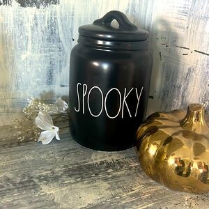 Rae Dunn “baby” SPOOKY canister matte black